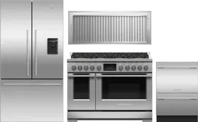 4 Piece Package Includes Refrigerator, Range, Hood And Dishwasher